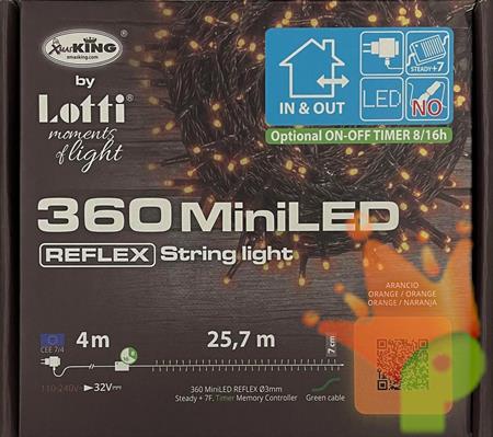 LUCI DI NATALE 360 MINILED ARANCIONE