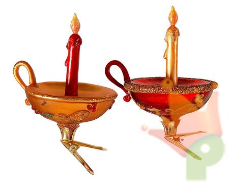 DECORAZIONE CON CLIP PORTACANDELA 12,5CM