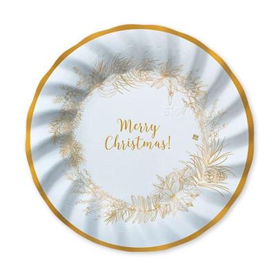 PIATTI 25CM CHRISTMAS GOLD 8PZ