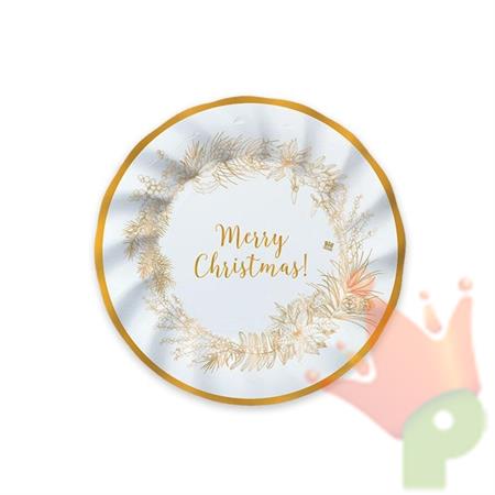 PIATTI 20CM CHRISTMAS GOLD 8PZ