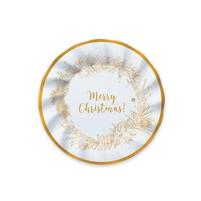 PIATTI 20CM CHRISTMAS GOLD 8PZ