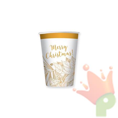 BICCHIERI CHRISTMAS GOLD 200CC 8PZ