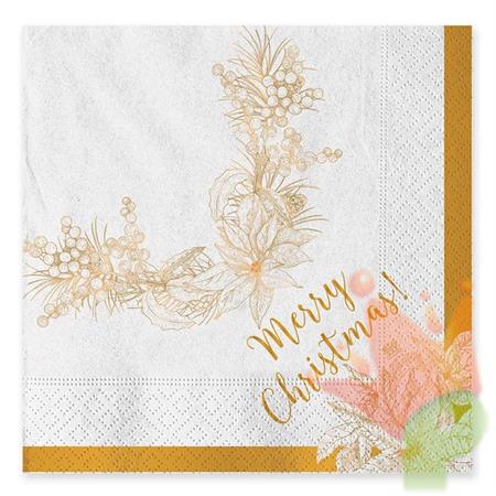 TOVAGLIOLI CHRISTMAS GOLD 33X33CM 20PZ