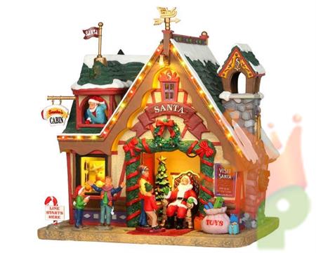 VILLAGGIO DI NATALE CASA DI BABBO NATALE IN PORCELLANA