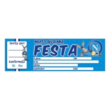 INVITI ASSEGNO FESTA SSC NAPOLI 21X7CM 20PZ