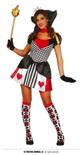 COSTUME REGINA DI CUORI ADULTA  TAGLIA L 42 44