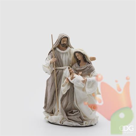 NATIVITA' CON BASO H. 28 CM AVORIO