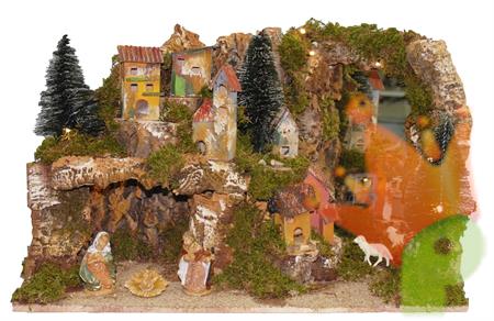 PAESAGGIO 58X34X37 CM CON 4 FIGURE N:9