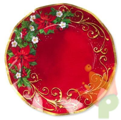 PIATTI GRANDI 27 CM WARM CHRISTMAS 8 PZ