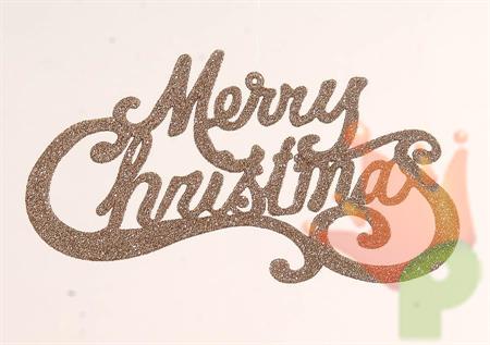 SCRITTA MERRY CHRISTMAS 20 CM ROSA GOLD
