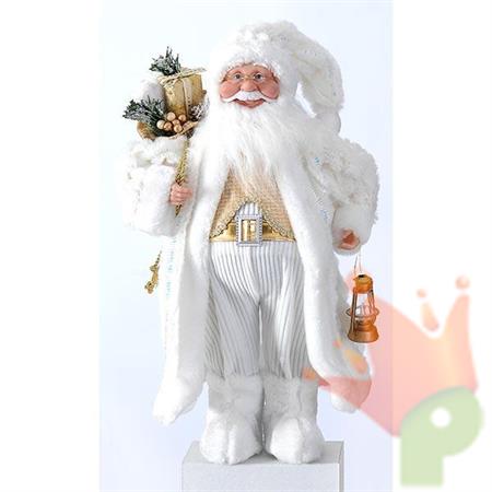 BABBO NATALE 46 CM BIANCO/ORO