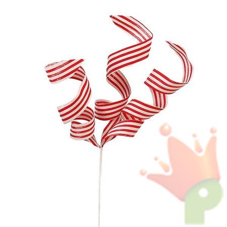 SPIRALE DECORATIVA 54 CM BIANCO/ROSSO