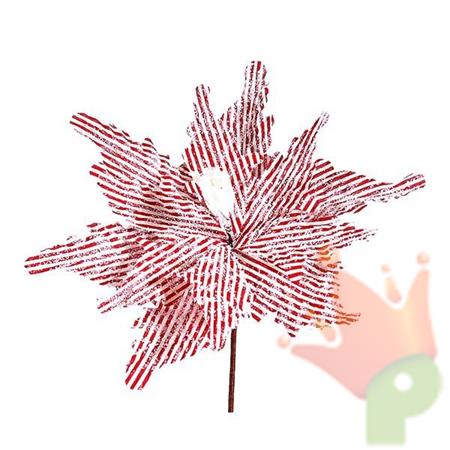 STELLA DI NATALE 85 CM ROSSO/BIANCO