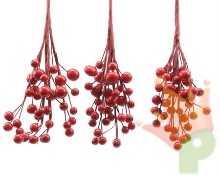 RAMO CON BACCHE ROSSE 15 CM
