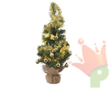 MINI ALBERO 60 CM CON DECORAZIONI ORO