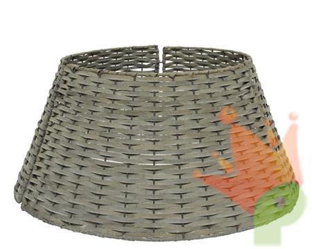COPRIBASE PER ALBERO DI NATALE 57 CM VIMINI GRIGIO