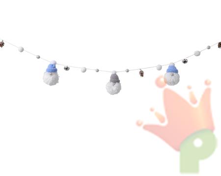 GHIRLANDA DECORATIVACON PUPAZI DI NEVE