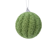 PALLINA 8 CM IN SCHIUMA GLITTERATA VERDE