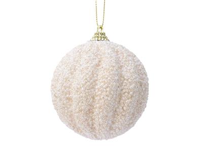 PALLINA DI NATALE CHAMPAGNE GLITTERATA 8 CM