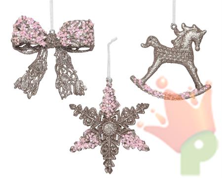 FIGURE DA APPENDERE ORO/ROSA GLITTERATO