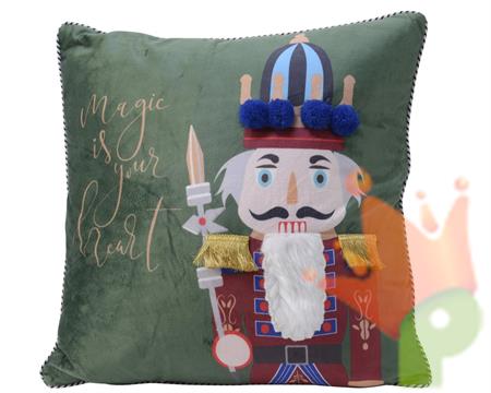 CUSCINO 45 CM VERDE CON SCHIACCIANOCI
