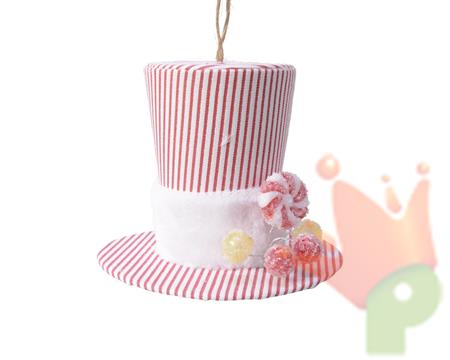 DECORAZIONE PENDENTE 10 CM CAPPELLO CARAMELLE