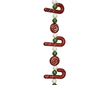 GHIRLANDA 136 CM CON PALLINE E CANDY CANE