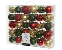 PALLINE DI NATALE ASSORTITE 7 CM ORO/ROSSO/VERDE 60 PZ