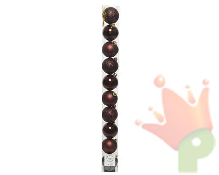 PALLINE DI NATALE REDWOOD 6 CM CONFEZIONE 10 PZ