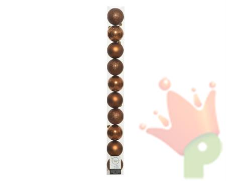 PALLINE DI NATALE RAME 6 CM CONFEZIONE 10 PZ