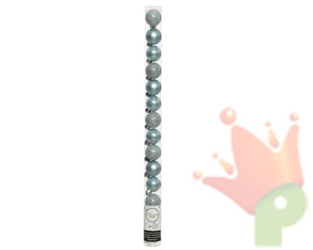 PALLINE DI NATALE CELESTI 3 CM CONFEZIONE 14 PZ