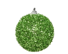PALLINA 12 CM VERDE GLITTERATA