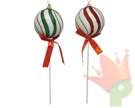 PALLINA DI NATALE LOLLIPOP 2 ASSORTITE