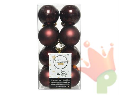 PALLINE DI NATALE REDWOOD 4 CM CONFEZIONE 16 PZ