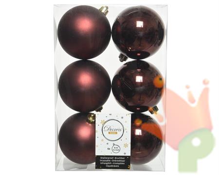 PALLINE DI NATALE REDWOOD 8 CM CONFEZIONE 6 PZ