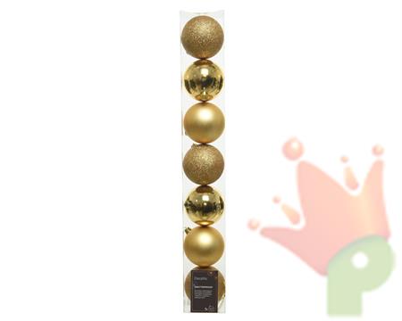 PALLINE DI NATALE ASSORTITE 8 CM CONFEZIONE 7 PZ