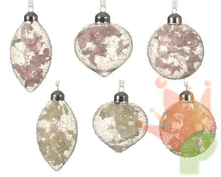 PALLINA DI NATALE IN VETRO 3 ASSORTITE