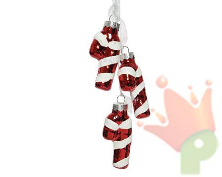 PENDENTI CANDY CANE 5,5 CM