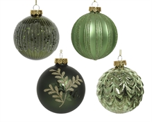 PALLINA 8 CM VERDE CON DECORI