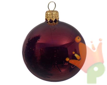 PALLINE DI NATALE BORDEAUX LUCIDO 15 CM