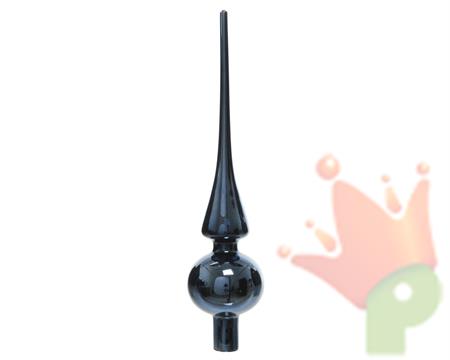 PUNTALE PER ALBERO DI NATALE VETRO 6X26 CM BLU LUCIDO