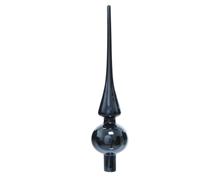 PUNTALE PER ALBERO DI NATALE VETRO 6X26 CM BLU LUCIDO