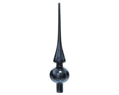 PUNTALE PER ALBERO DI NATALE VETRO 6X26 CM BLU LUCIDO