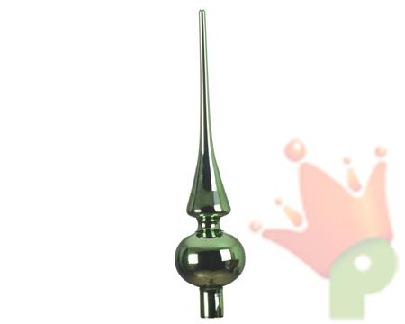 PUNTALE PER ALBERO DI NATALE VETRO 6X26 VERDE
