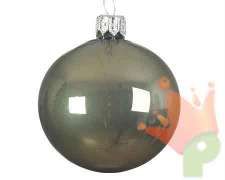 PALLINE DI NATALE VERDE MUSCHIO LUCIDO 10 CM CONFEZIONE 4 PZ
