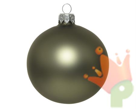 PALLINE DI NATALE VERDE MUSCHIO OPACO 8 CM CONFEZIONE 6 PZ