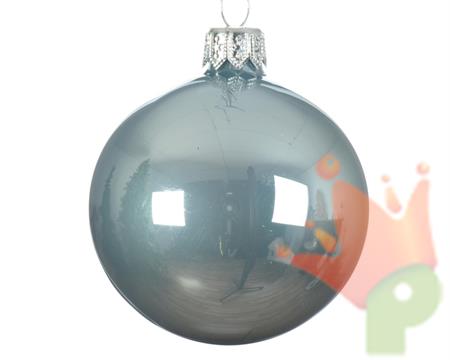 PALLINA DI NATALE CELESTE LUCIDO 15 CM