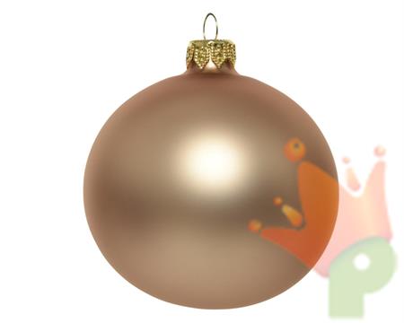 PALLINE DI NATALE BISCOTTO OPACO 10 CM CONFEZIONE 4 PZ