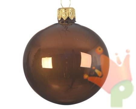 PALLINE DI NATALE CANNELLA LUCIDO 6 CM CONFEZIONE 6 PZ