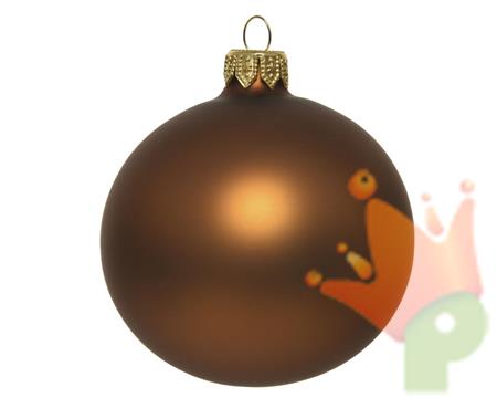 PALLINE DI NATALE CANNELLA OPACO 6 CM CONFEZIONE 6 PZ